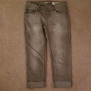 Gray Jean capris
